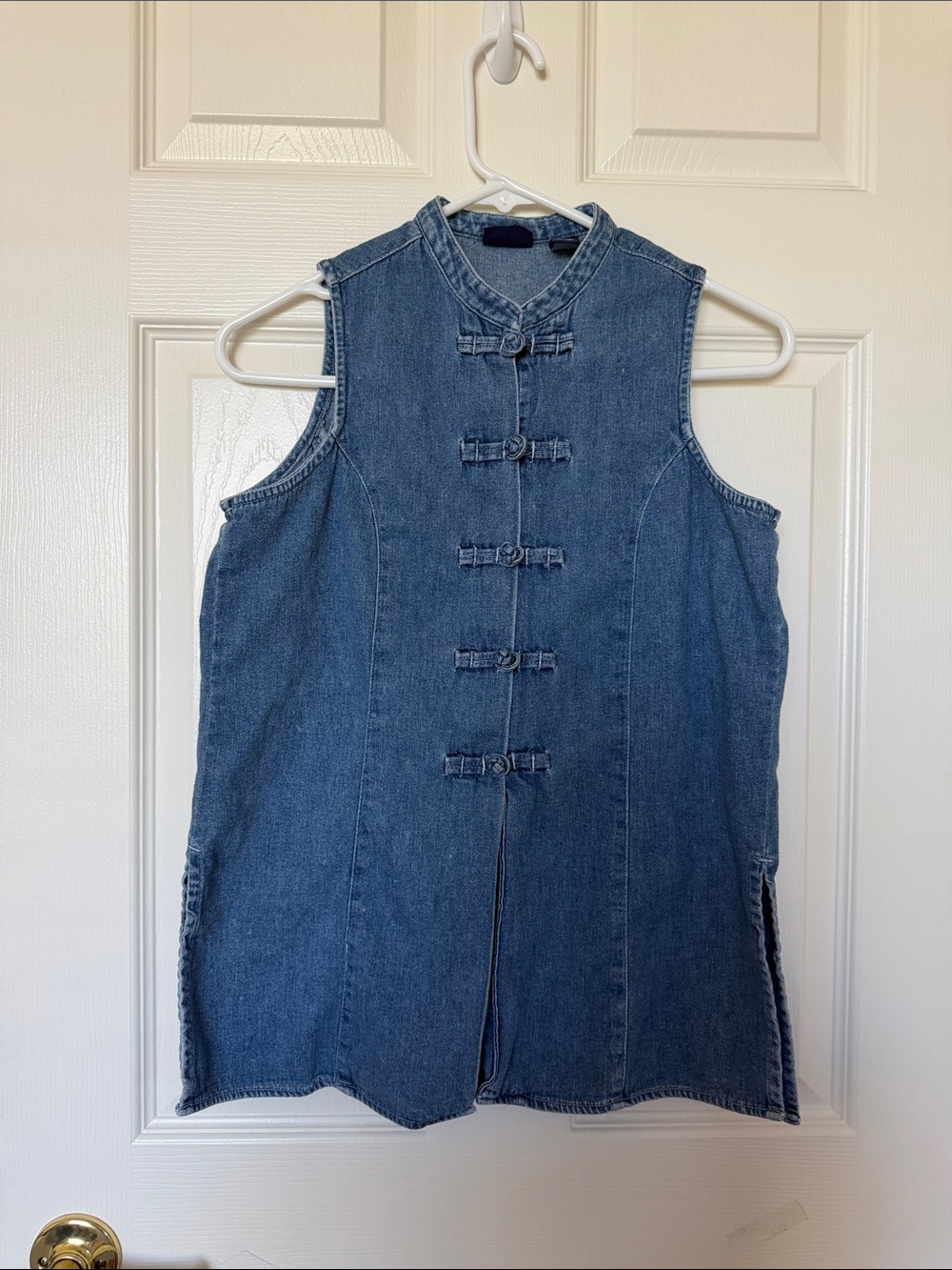 GAP Sleeveless Denim Medium Blue